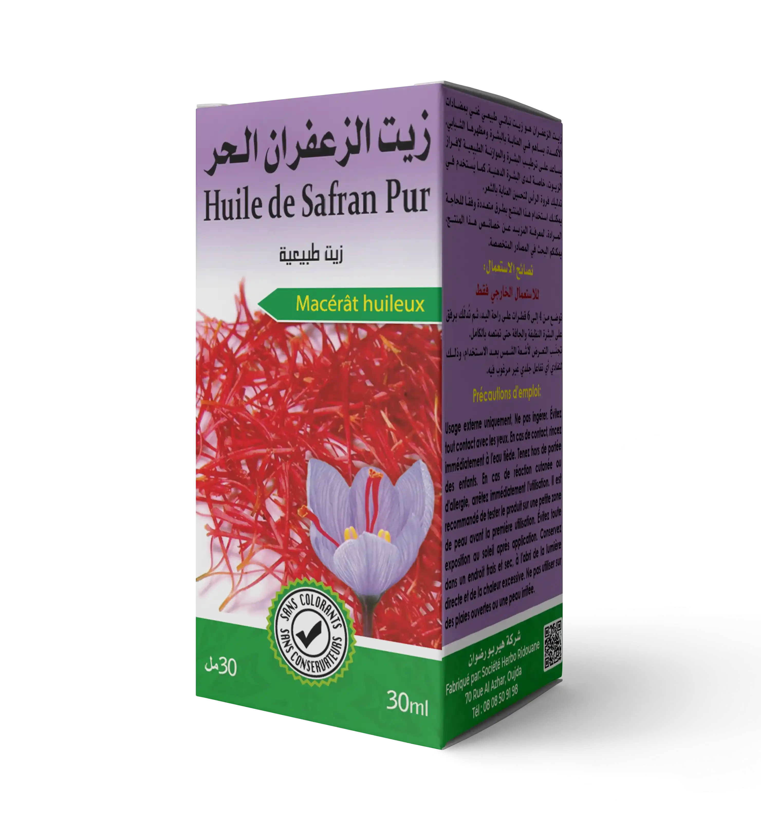 Huile de safran pur